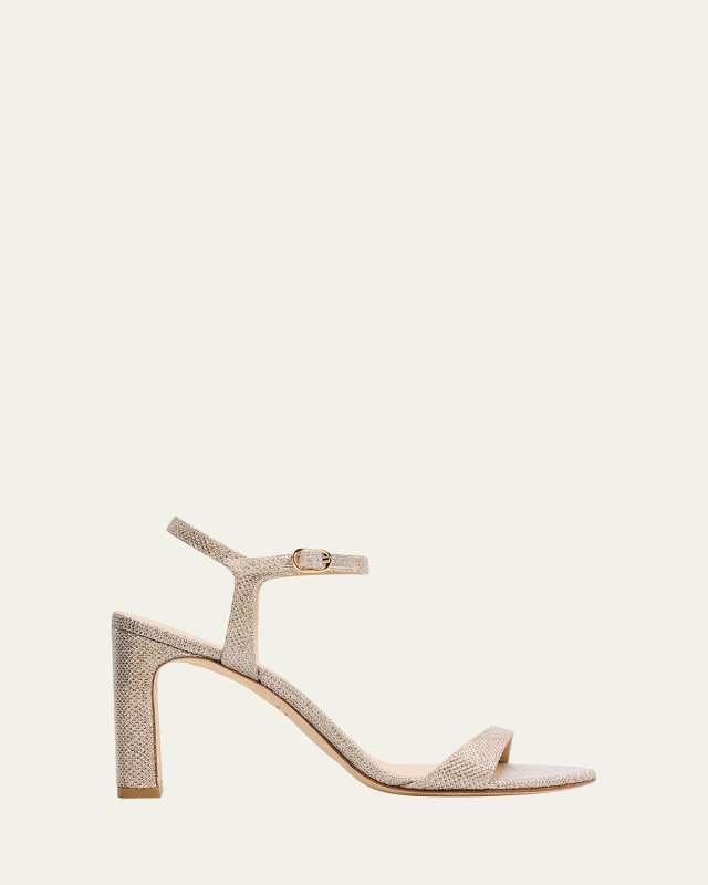 Babette Metallic Ankle-Strap Sandals